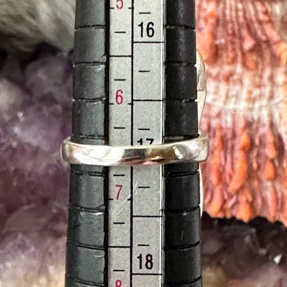 Double stone Amber sterling silver ring - Picture 4 of 6